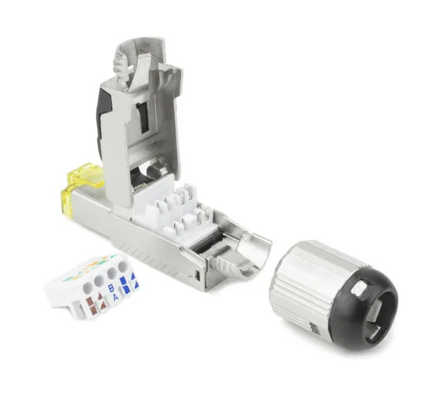ACT Field termination plug RJ45 CAT6A shielded, toolless, 4PPoE 100W – 7. kép