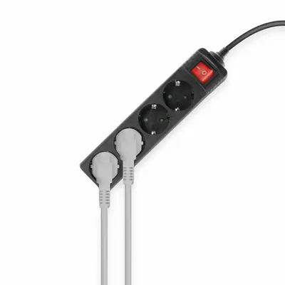 ACT Power Strip with Illuminated Switch Hálózati Elosztó Kapcsolóval 4DIN 2m Black – 2. kép