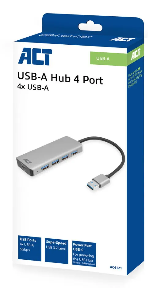 ACT AC6121 4-portos USB3.0 HUB Grey – 2. kép