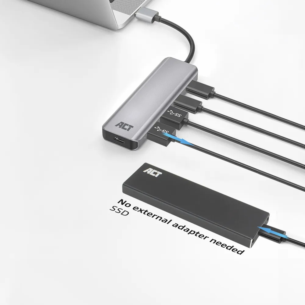 ACT AC6125 4-portos USB3.0 HUB Grey – 6. kép