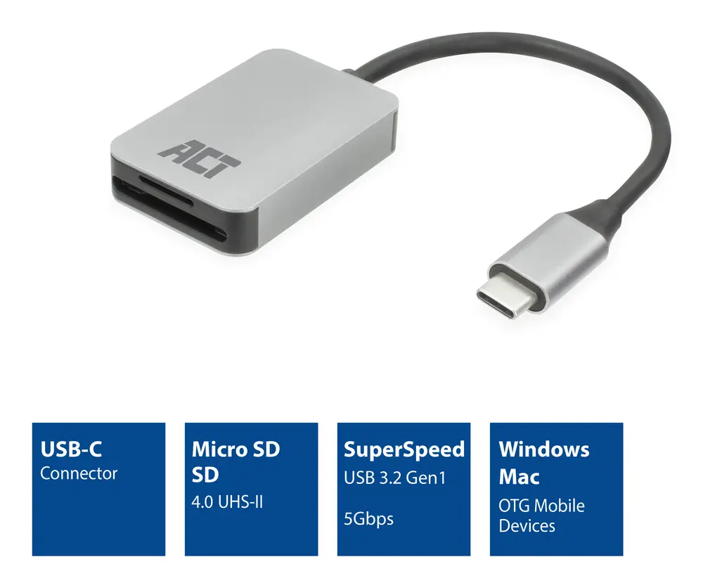 ACT AC7056 Card Reader Silver – 2. kép
