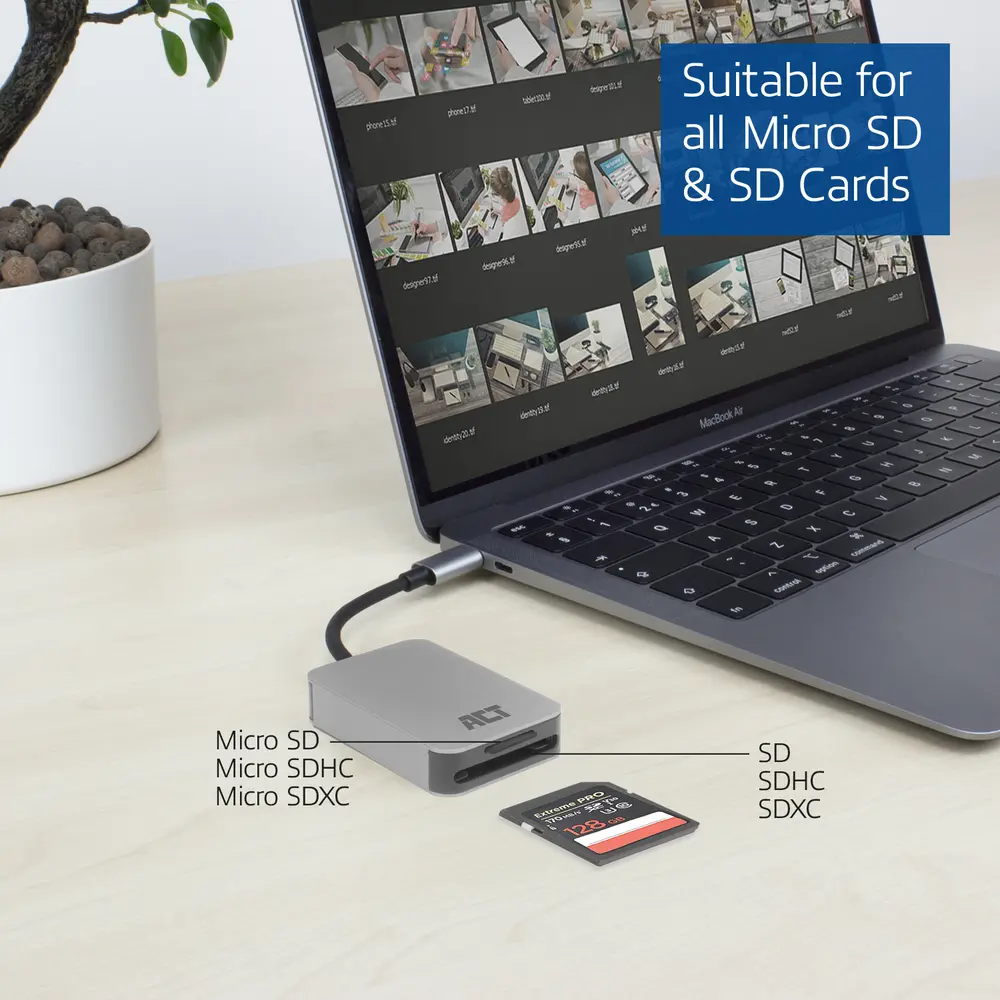 ACT AC7056 Card Reader Silver – 4. kép