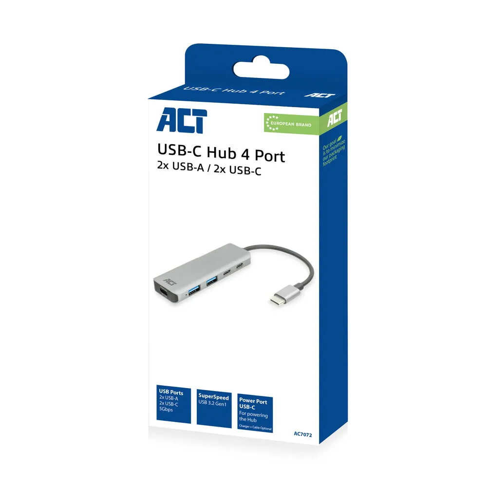 ACT AC7072 4-portos USB3.0 HUB Grey – 2. kép