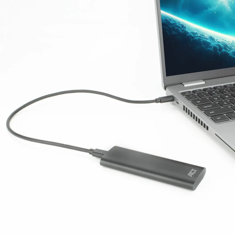 ACT AC1615 USB-C M.2 NVMe / PCIe SSD Enclosure tool-free Black – 4. kép