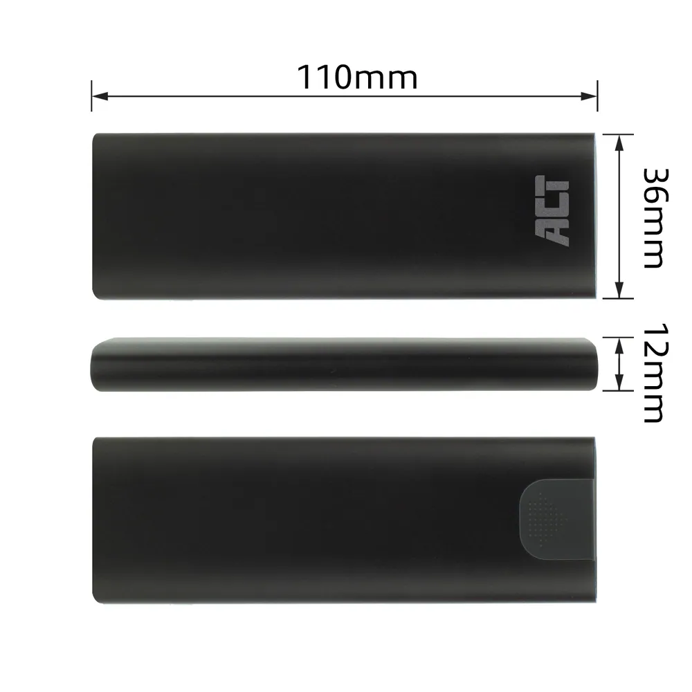 ACT AC1615 USB-C M.2 NVMe / PCIe SSD Enclosure tool-free Black – 8. kép