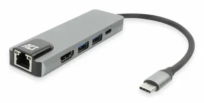 ACT AC7091 USB-C 4K docking station for 1 HDMI Adapter Silver