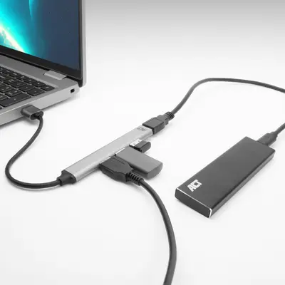 ACT 4-portos USB2.0 HUB Grey – 2. kép