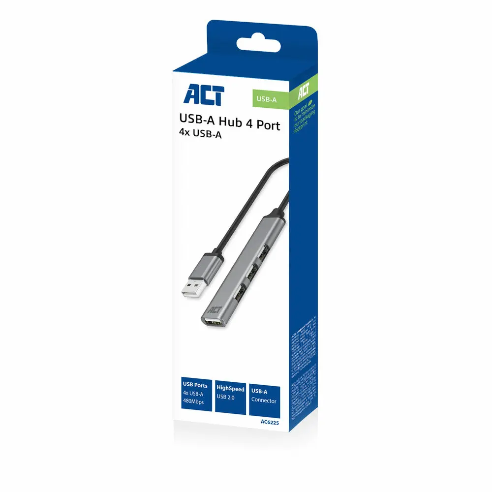 ACT 4-portos USB2.0 HUB Grey – 3. kép