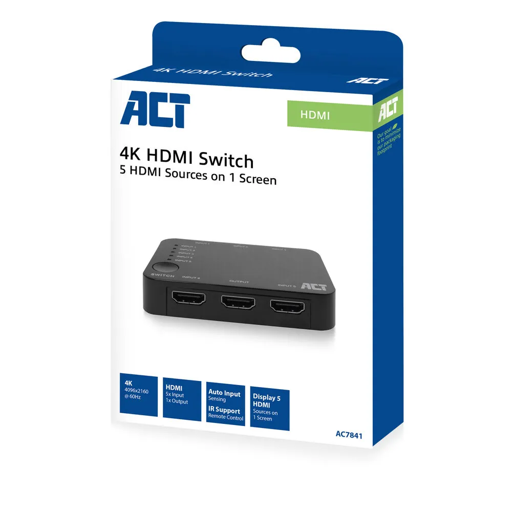 ACT AC7841 4K HDMI Switch 5 in 1 out – 3. kép