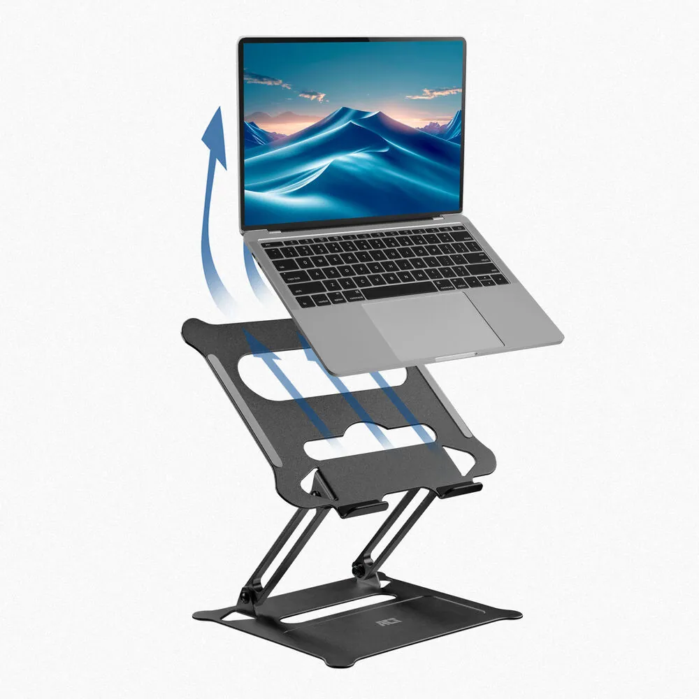 ACT AC8140 Összecsukható alumínium laptop állvány fokozatmentes magasságállítással – 4. kép