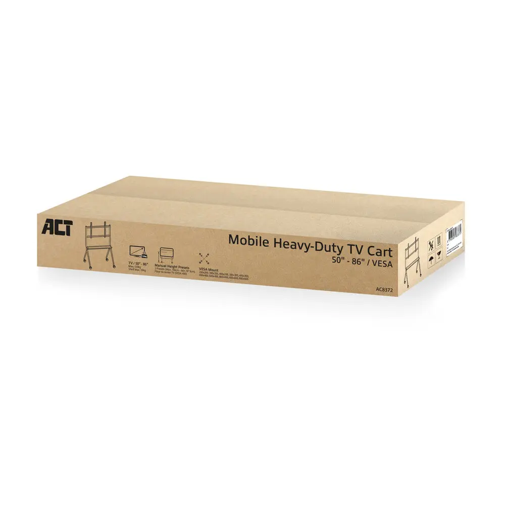 ACT AC8372 Mobile TV/monitor floor stand, 50” to 86” VESA – 8. kép