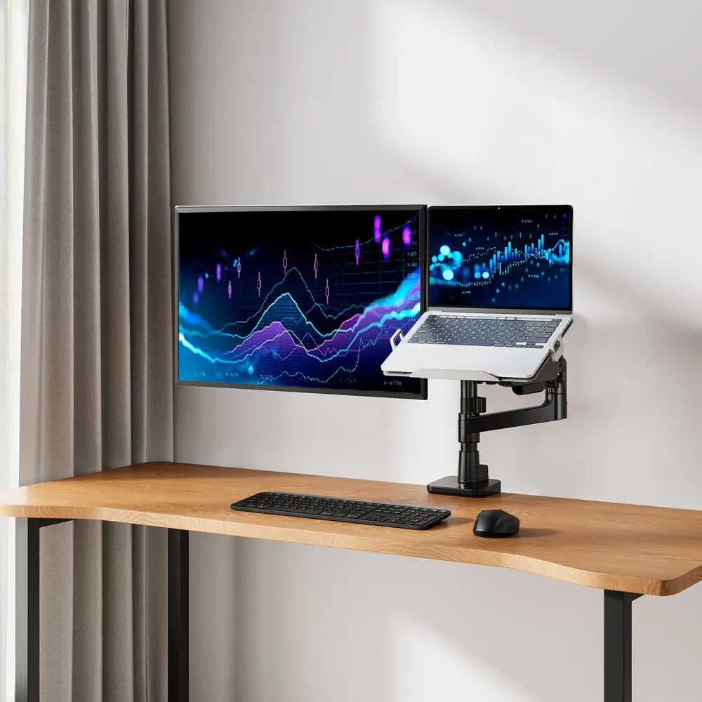 ACT AC8341 Single Monitor Arm and Laptop Arm Office Premium with Gas Spring Pole Mounted – 7. kép