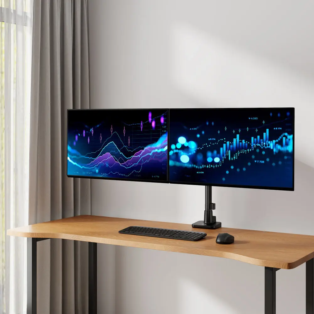 ACT AC8343 Dual Monitor Arm Office Premium with Gas Spring Pole Mounted – 5. kép