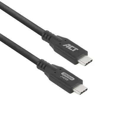 ACT USB-C to USB-C cable 0,5m Black