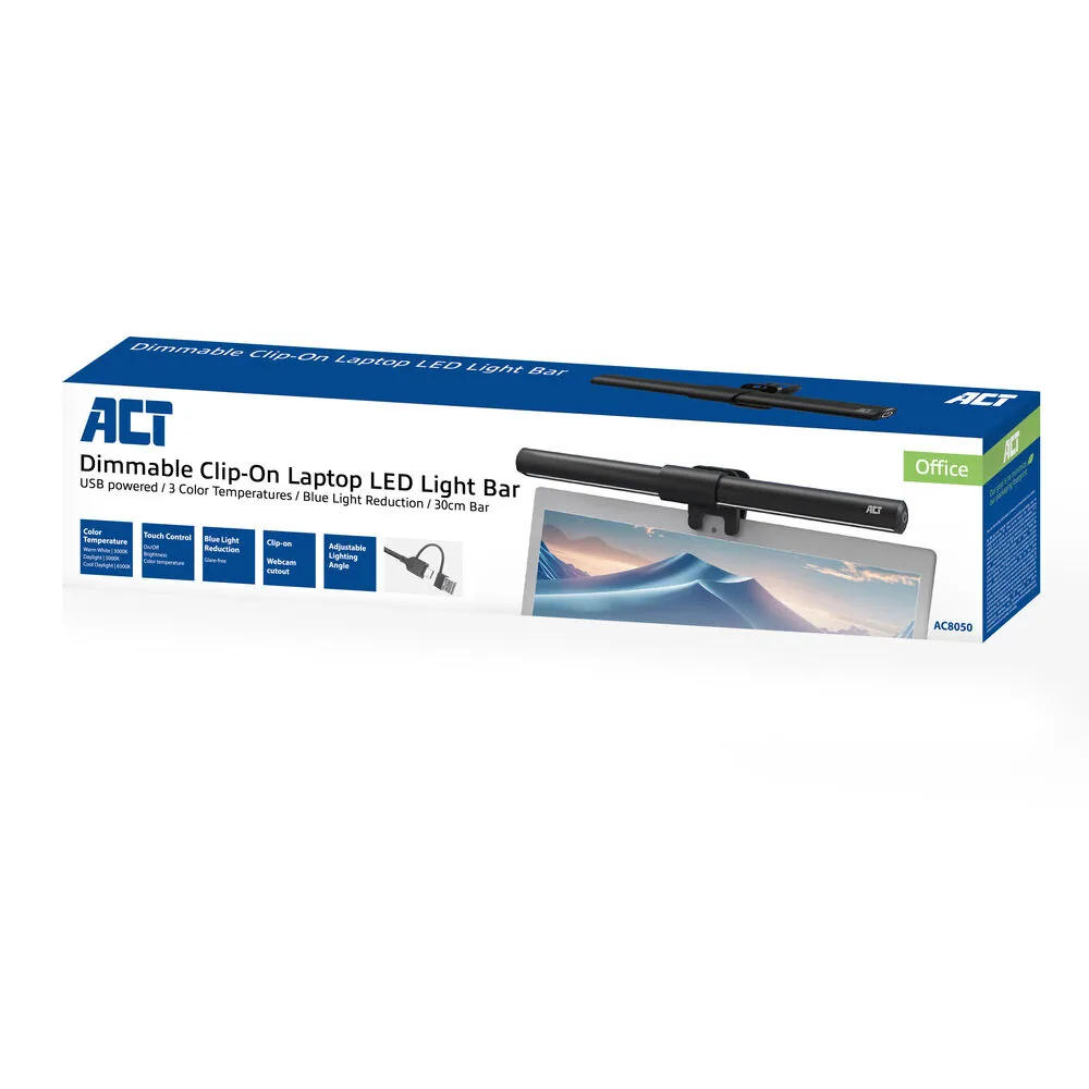 ACT Dimmable clip-on laptop LED light bar – 4. kép