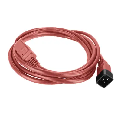ACT Powercord C20 male - C21 famale 2m Red – 2. kép