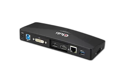 Club 3D Notebook Dokkoló - CSV-3103D (DUAL DISPLAY/4K, 3.2 USB-A to HDMI, DP, DVI-D, 3xUSB-A, RJ45, 3.5 Jack Audio +Mic) – 2. kép