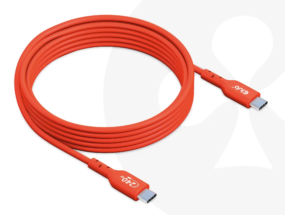 Club 3D Kábel - CAC-1573 (USB2 USB-C, Kétirányú, 480Mb, 240W EPR, M/M, 2m)
