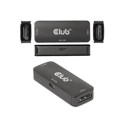 Club 3D Átalakító - CAC-1307 (HDMI aktív ismétlő 4K60Hz, Micro USB tápellátás, 18Gbps, 3D, HDR, HDCP 2.2&1.4) – 2. kép