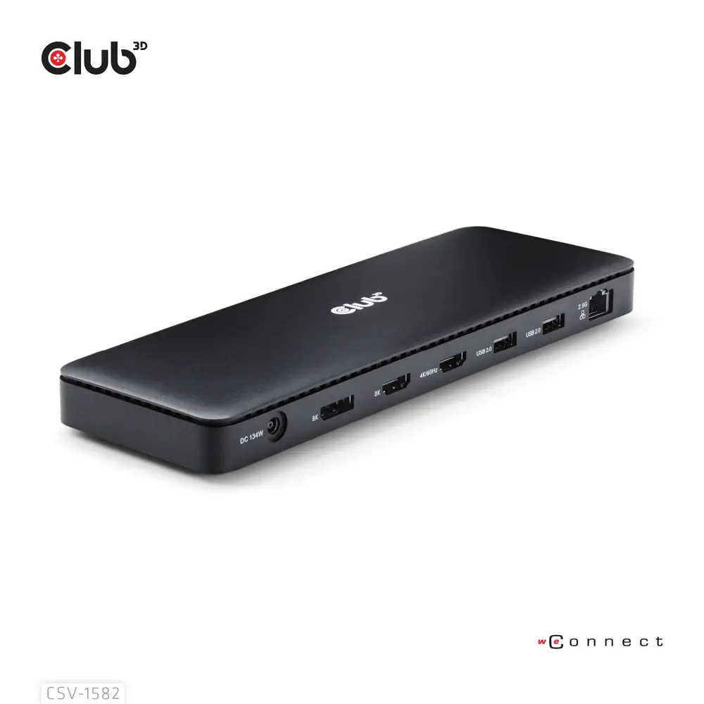 Club 3D Notebook Dokkoló - CSV-1582 (140W, Thunderbolt 4, DP, 2xHDMI, USB-C, 4xUSB-A, SD, TF, RJ45, 3,5 Jack, DC) – 5. kép