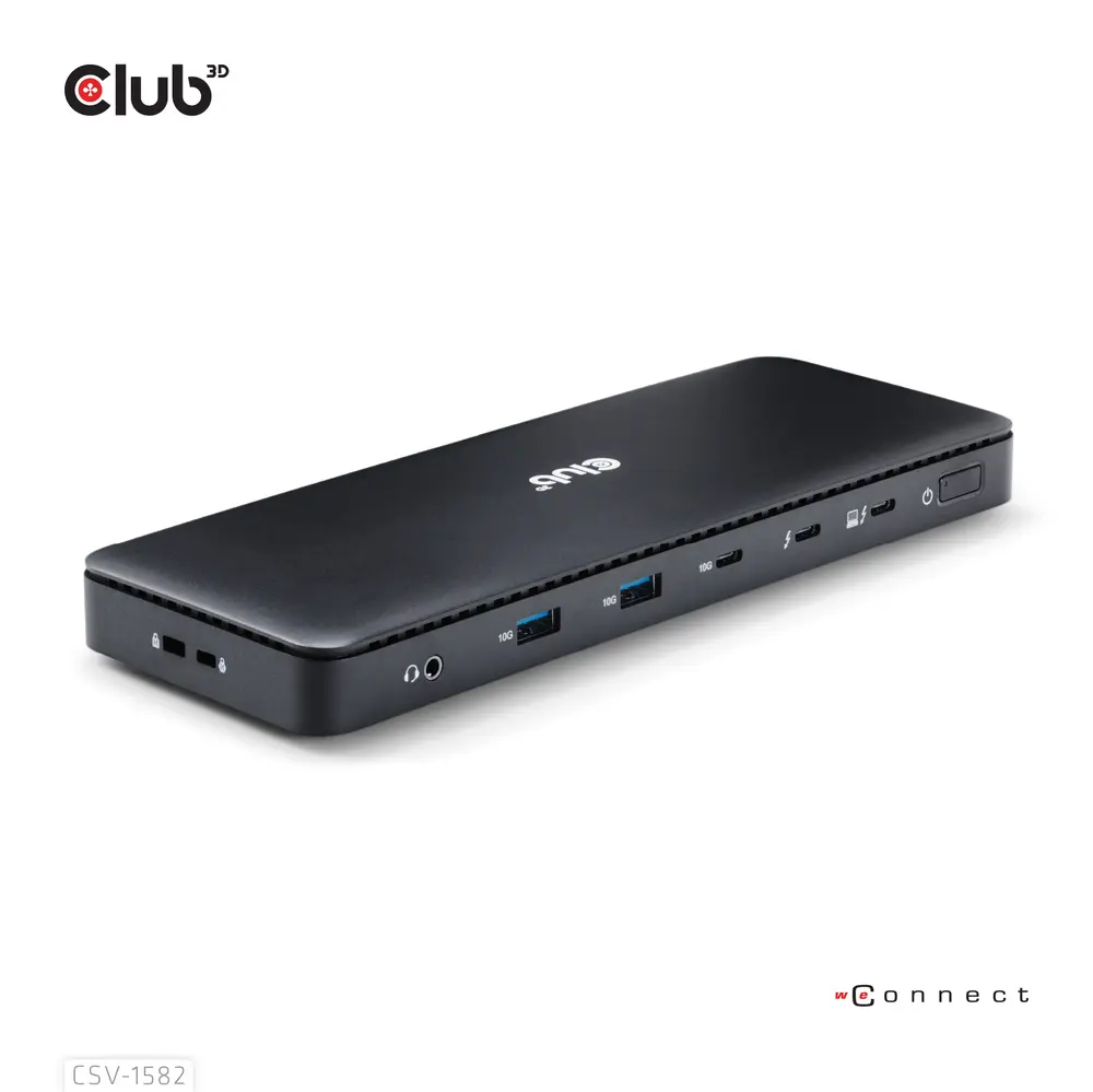 Club 3D Notebook Dokkoló - CSV-1582 (140W, Thunderbolt 4, DP, 2xHDMI, USB-C, 4xUSB-A, SD, TF, RJ45, 3,5 Jack, DC) – 6. kép