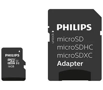 SD Micro   16GB HC Philips 1Adapter UHS-I U1