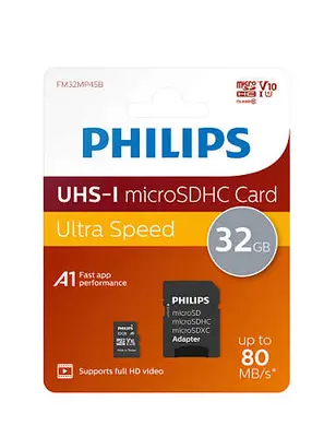 SD Micro 32GB HC Philips 1Adapter UHS-I U1 – 2. kép