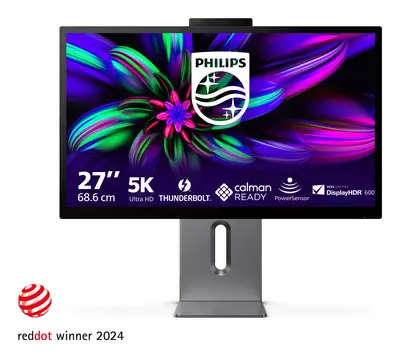 PHILIPS monitor 27" 27E3U7903/00, 5120x2880, 16:9, 500 cd/m2, 4ms, HDMI/Thunderbolt 4/RJ45/USBx2/USB-C, webkamera – 2. kép