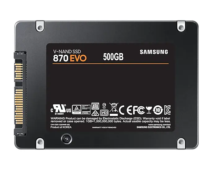Samsung 870 EVO 500GB SATA3 2,5" SSD fekete – 2. kép