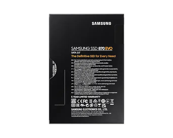 Samsung 870 EVO 500GB SATA3 2,5" SSD fekete – 7. kép