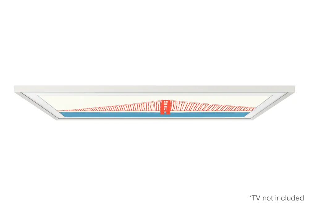 SAMSUNG 55" The Frame TV keret domborhatású fehér – 4. kép