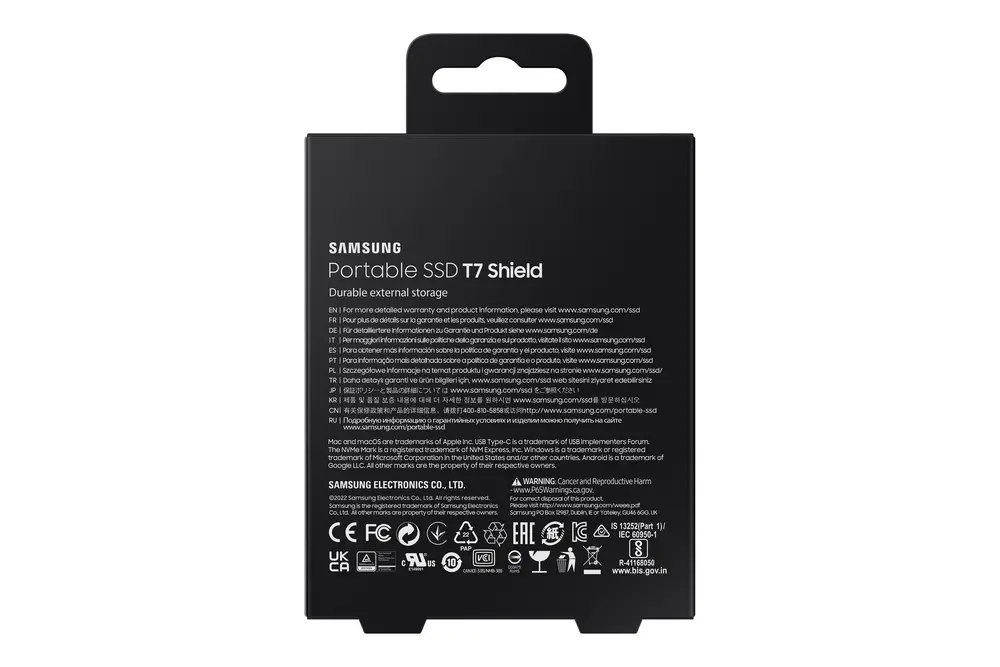 SAMSUNG T7 Shield USB 3.2 Gen2 4TB fekete – 8. kép