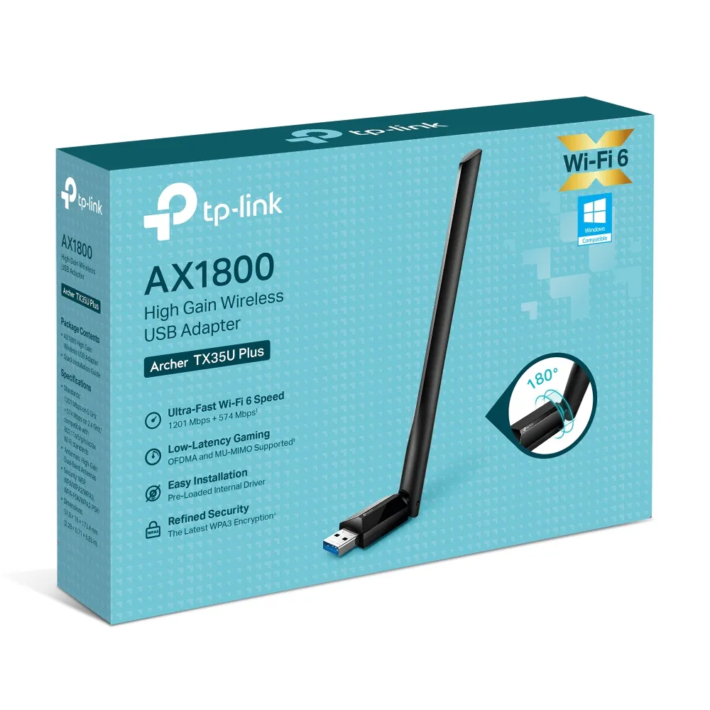 TP-Link Archer TX35U Plus AX1800 High Gain Wireless USB Adapter – 6. kép