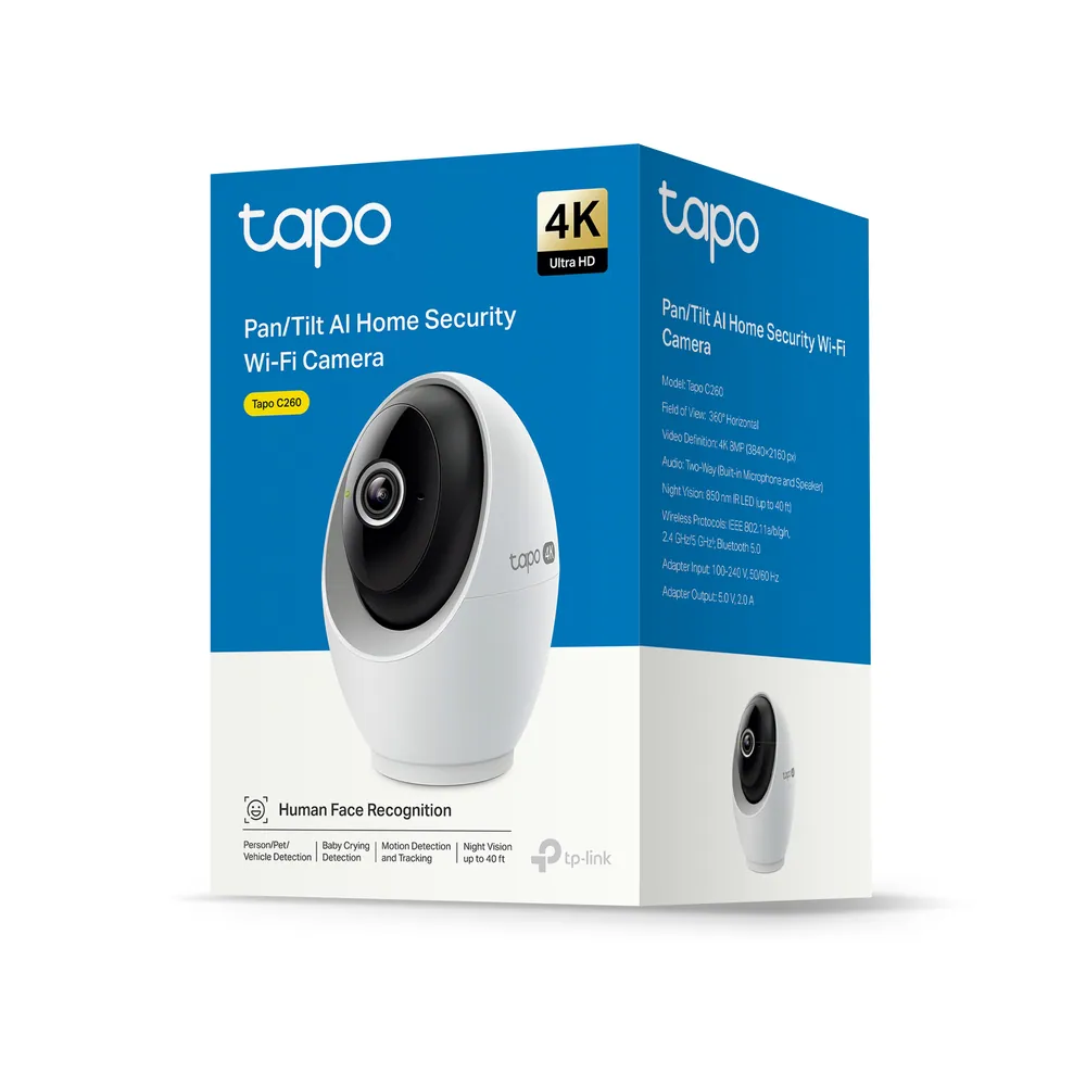 TP-Link Tapo C260 Pan/Tilt AI Home Security Wi-Fi Camera – 4. kép