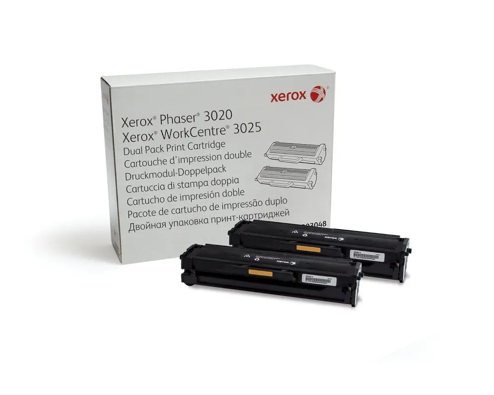 XEROX Phaser® 3020 / WorkCentre® 3025 Dual Pack 1.5K Print Cartridge