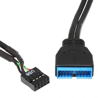 Delock USB-A Pinheader 9pin -> USB-A 3.0 pinheader F/M adatkábel 0.3m – 2. kép