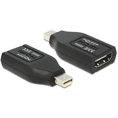 Delock Átalakító - 65552 (Mini Displayport 1.1 -> HDMI, apa/anya, FullHD, fekete)