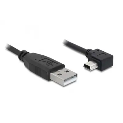 DeLock Cable USB 2.0-A male > USB mini-B 5pin male angled 0,5m