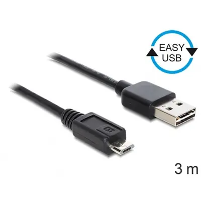 Delock Kábel - 83368 (USB-A 2.0 -> USB Micro-B, apa/apa, 3m)