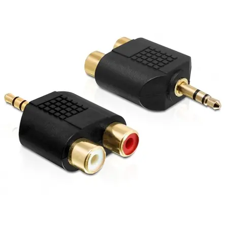 Delock Átalakító - 65365 (3.5 mm Jack > 2 x RCA, apa/anya)