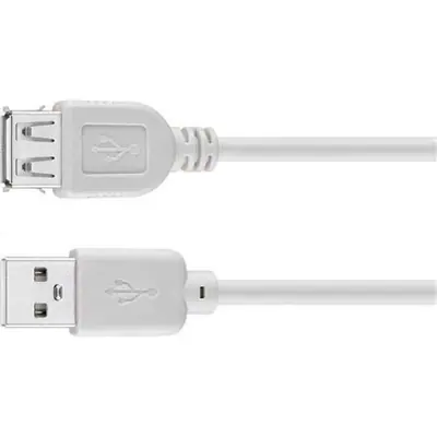 Goobay USB-A 2.0 - USB-A 2.0 M/F adatkábel hosszabbító 0.3m szürke