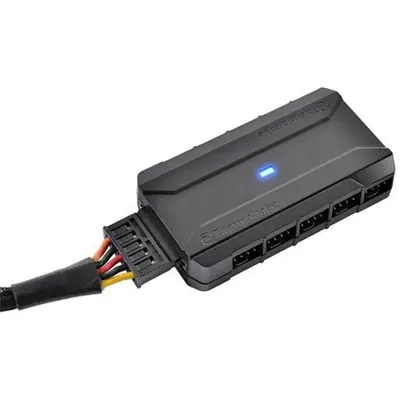 Thermaltake SATA Power -> 10db Power 4pin PWM M/M hub fekete – 2. kép