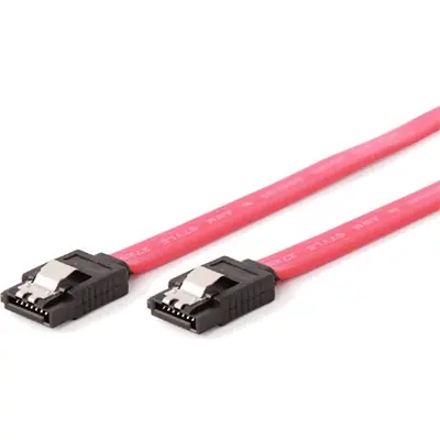 Gembird SATA3 30cm data cable metal clips Red