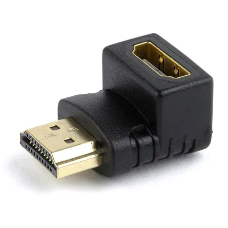 Gembird A-HDMI90-FML HDMI right angle adapter 90° downwards Black