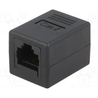 LogiLink RJ45 CAT6 UTP - RJ45 CAT6 UTP F/F toldó fekete 8P8C