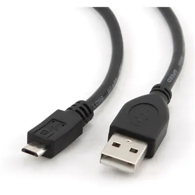 Gembird CCP-MUSB2-AMBM-6 micro USB cable 2.0 AM-MBM5P 1,8m Black