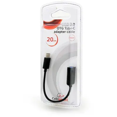 Gembird AB-OTG-CMAF2-01 USB 2.0 OTG Type-C adapter cable (CM/AF) Black – 2. kép