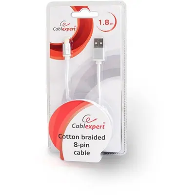Gembird CCB-mUSB2B-AMLM-6-S USB2.0 - Lightning cable 1,8m Silver
