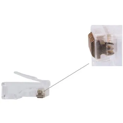 Gembird RJ45/LC-8P8C-001/100 Modular plug 8P8C for solid CAT5 LAN cable UTP 100 pcs per bag