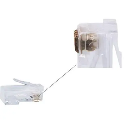 Gembird RJ45/LC-8P8C-002/100 Modular plug 8P8C for solid CAT6 LAN cable UTP 100 pcs per bag
